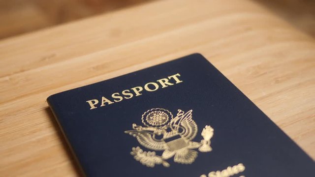 American passport, slider shot.