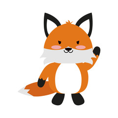 Cute fox cartoon icon vector illustration graphic design
