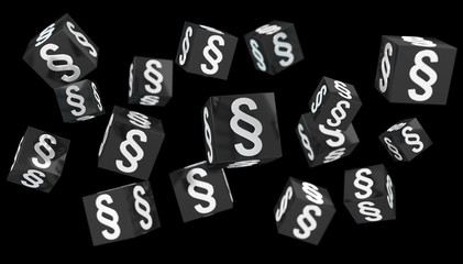 3D rendering isolated law cubes