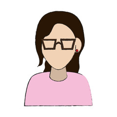 Woman avatar cartoon icon vector illustration graphic design