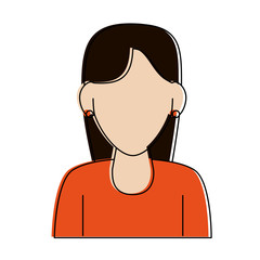Woman avatar cartoon icon vector illustration graphic design