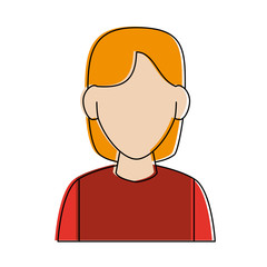 Woman avatar cartoon icon vector illustration graphic design