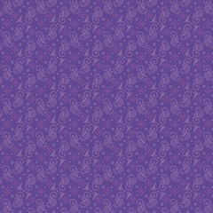 Seamless abstract flower and curl violet pattern vector illustration sketch