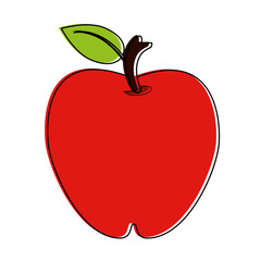 Apple fruit symbol icon vector illustration graphic design