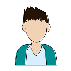 Man avatar cartoon icon vector illustration graphic design