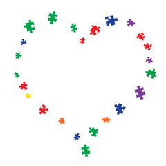 Confetti Background Pattern. Puzzle pieces and big ideas design, vector illustration graphic