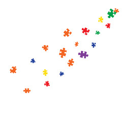 Confetti Background Pattern. Puzzle pieces and big ideas design, vector illustration graphic