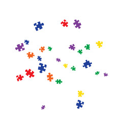 Confetti Background Pattern. Puzzle pieces and big ideas design, vector illustration graphic