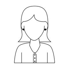 Woman avatar cartoon icon vector illustration graphic design