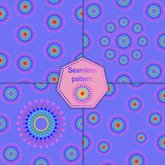 Vector seamless background with round elements