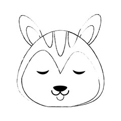 Cute skunk cartoon icon vector illustration graphic design