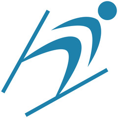 Obraz premium Ski jumping icon