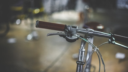 Bicycle Handlebars Blurred Background