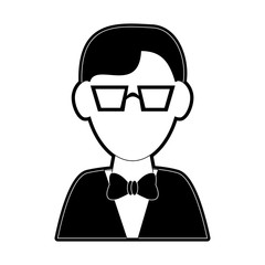 Businessman avatar cartoon icon vector illustration graphic design