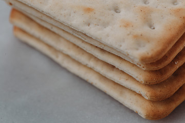 Crackers. Selective focus