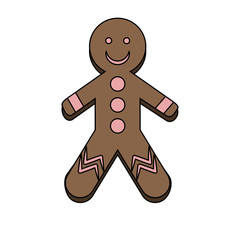 Gingerbread cookie isolated icon vector illustration graphic design