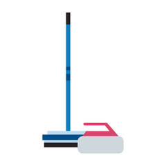 Broom stick with brush icon vector illustration graphic design