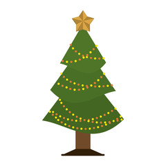 Christmas tree pine icon vector illustration graphic design