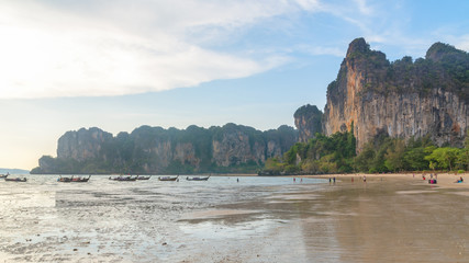 Amazing Railay beach at sunset, Krabi, Thailand © Fominayaphoto