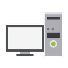 Computer screen and cpu icon vector illustration graphic design