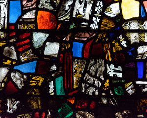 Mosaic Stained Glass A, Medieval Random Pieces of Glass
