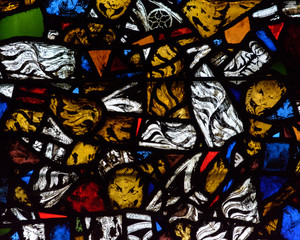 Mosaic Stained Glass B, Medieval Random Pieces of Glass