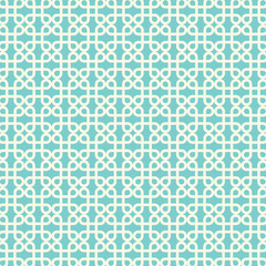 Turquoise geometric seamless pattern