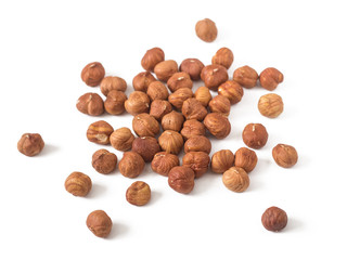 Hazelnuts on the table