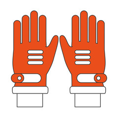 Winter gloves isolated icon vector illustration graphic design