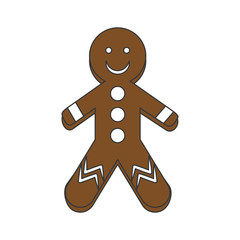Gingerbread cookie isolated icon vector illustration graphic design