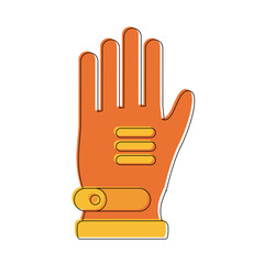 Fototapeta premium Winter glove isolated icon vector illustration graphic design