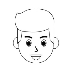Man face cartoon icon vector illustration graphic design