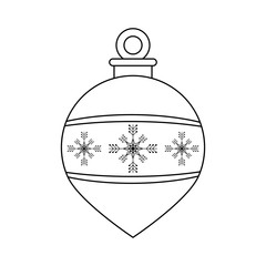 Christmas decorative ball icon vector illustration graphic design