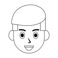 Man face cartoon icon vector illustration graphic design