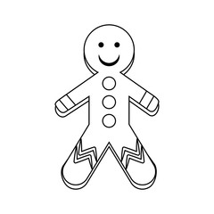 Gingerbread cookie isolated icon vector illustration graphic design