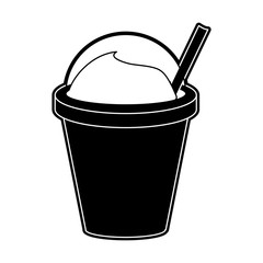Frappe coffee cup icon vector illustration graphic design