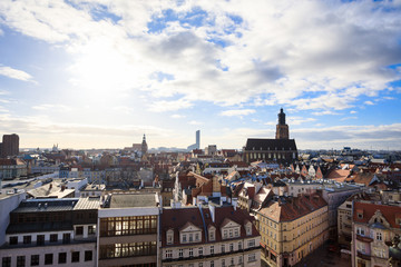 Fototapeta na wymiar Wroclaw skyline at spring