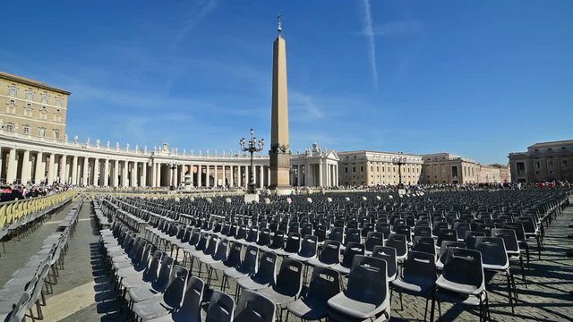 Saint Peters square on a clear day, Vatican City