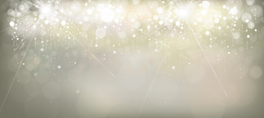 Vector silver, sparkle,  lights background. Holiday background.
