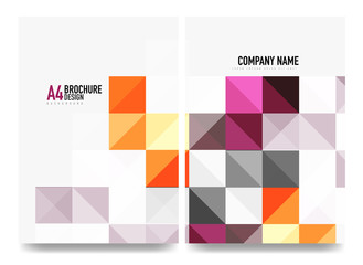 Square business a4 brochure cover design, flyer, annual report