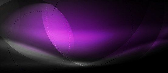 Vector glowing wave neon flowing curve background
