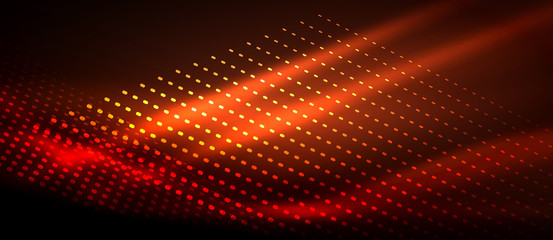 Fototapeta premium Neon smooth wave digital abstract background