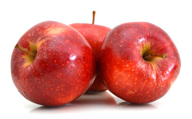 Ripe red apple. Isolated on a white background.