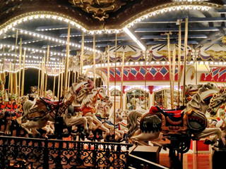 carousel at the magical kingdom at night
