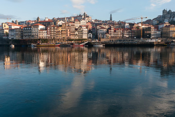 Portuguese city Porto on the bank of the Douro River