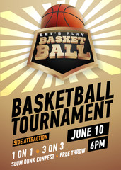 Basketball poster realistic