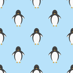 penguin seamless pattern background