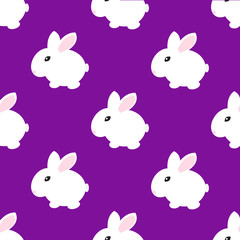 rabbit seamless pattern background