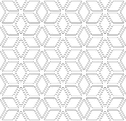 Seamless geometric pattern. 3D illusion.
