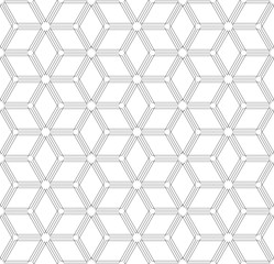 Seamless geometric pattern. 3D illusion.